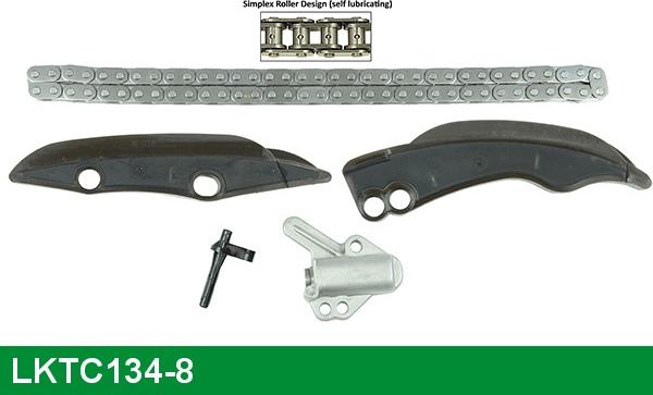 LUCAS LKTC134-8 - Комплект цепи привода распредвала autospares.lv