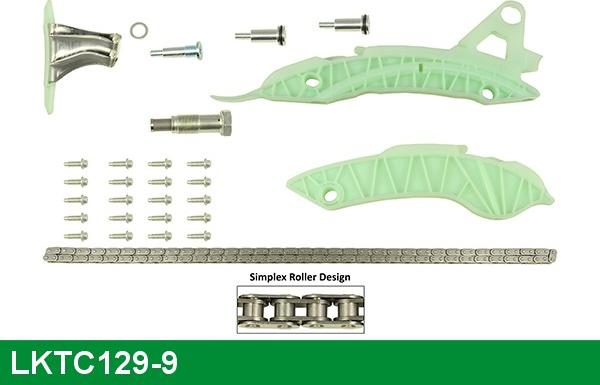 LUCAS LKTC129-9 - Комплект цепи привода распредвала autospares.lv