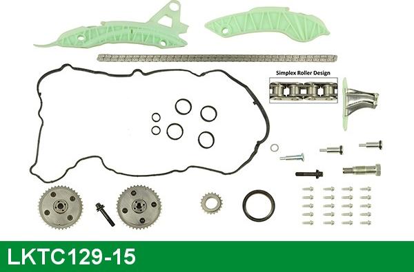 LUCAS LKTC129-15 - Комплект цепи привода распредвала autospares.lv