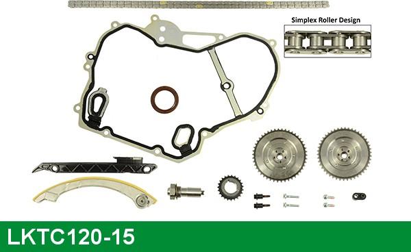 LUCAS LKTC120-15 - Комплект цепи привода распредвала autospares.lv