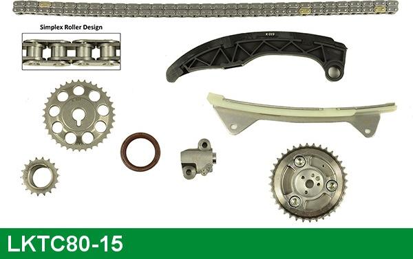 LUCAS LKTC80-15 - Комплект цепи привода распредвала autospares.lv