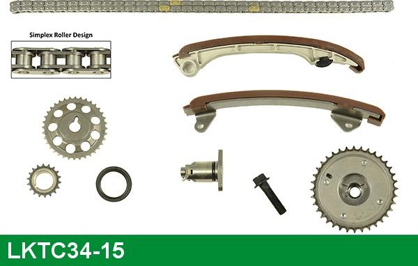 LUCAS LKTC34-15 - Комплект цепи привода распредвала autospares.lv