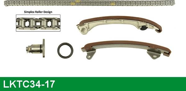 LUCAS LKTC34-17 - Комплект цепи привода распредвала autospares.lv