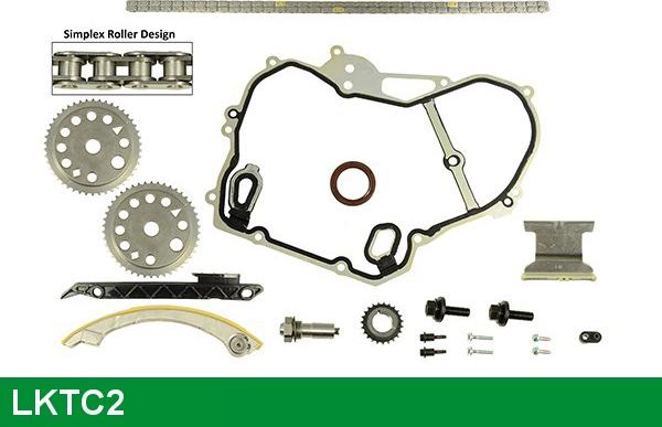 LUCAS LKTC2 - Комплект цепи привода распредвала autospares.lv