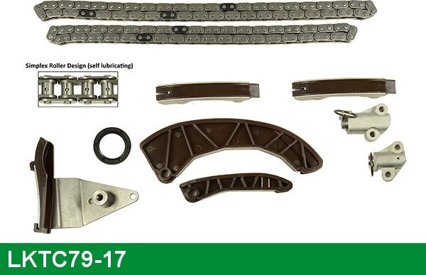 LUCAS LKTC79-17 - Комплект цепи привода распредвала autospares.lv