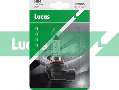 LUCAS LLB9006P - Лампа накаливания, фара дальнего света autospares.lv