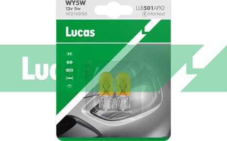LUCAS LLB501APX2 - Лампа накаливания, фонарь указателя поворота autospares.lv