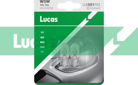 LUCAS LLB501PX2 - Лампа накаливания, фонарь указателя поворота autospares.lv