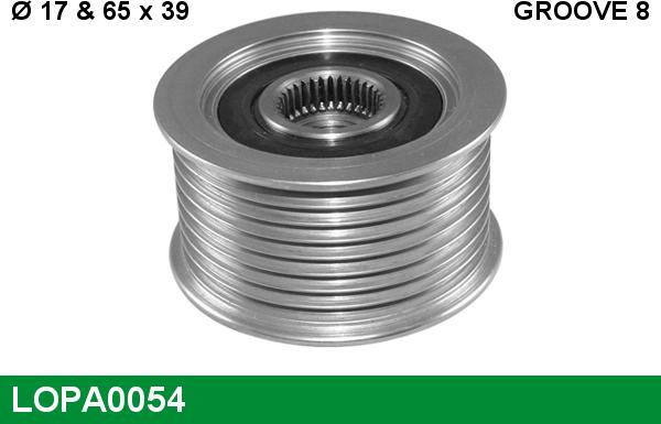 LUCAS LOPA0054 - Шкив генератора, муфта autospares.lv