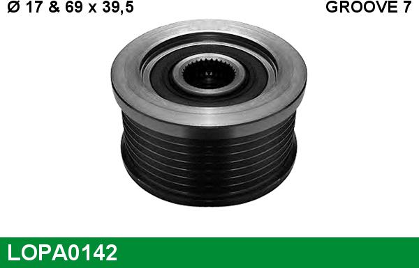 LUCAS LOPA0142 - Шкив генератора, муфта autospares.lv