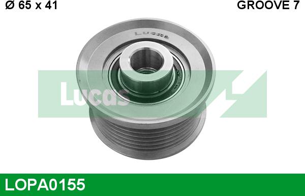 LUCAS LOPA0155 - Шкив генератора, муфта autospares.lv