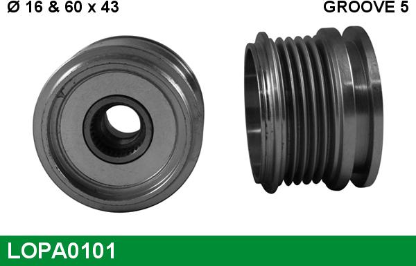 LUCAS LOPA0101 - Шкив генератора, муфта autospares.lv