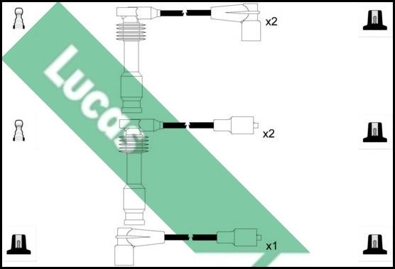 LUCAS LUC4603 - Комплект проводов зажигания autospares.lv