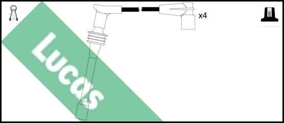 LUCAS LUC4048 - Комплект проводов зажигания autospares.lv