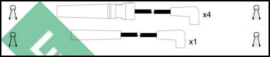 LUCAS LUC4019 - Комплект проводов зажигания autospares.lv