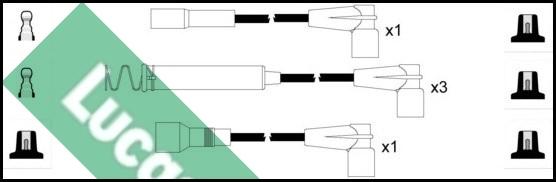 LUCAS LUC4174 - Комплект проводов зажигания autospares.lv