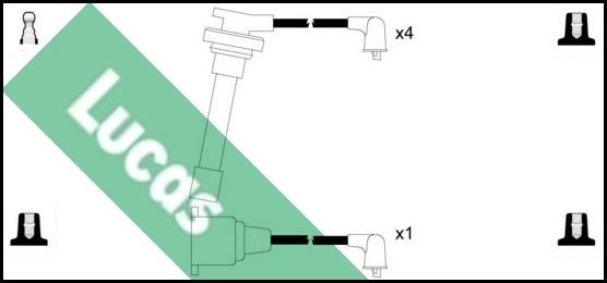 LUCAS LUC4308 - Комплект проводов зажигания autospares.lv