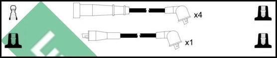 LUCAS LUC4375 - Комплект проводов зажигания autospares.lv