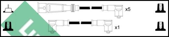 LUCAS LUC5004 - Комплект проводов зажигания autospares.lv