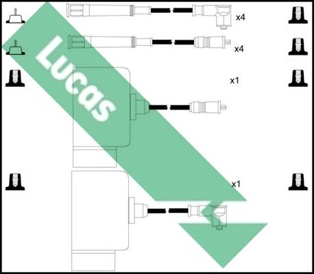 LUCAS LUC5086 - Комплект проводов зажигания autospares.lv