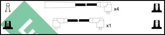 LUCAS LUC7343 - Комплект проводов зажигания autospares.lv