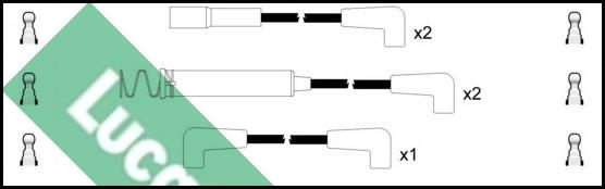 LUCAS LUC7355 - Комплект проводов зажигания autospares.lv