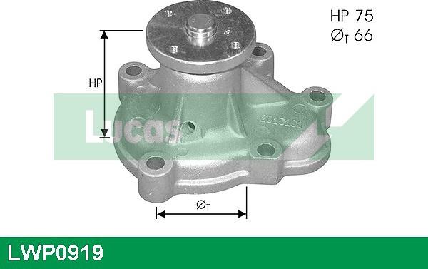 LUCAS LWP0919 - Водяной насос autospares.lv