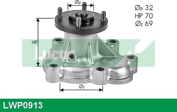 LUCAS LWP0913 - Водяной насос autospares.lv