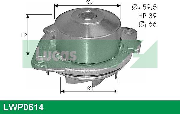 LUCAS LWP0614 - Водяной насос autospares.lv