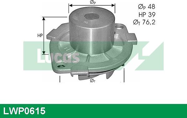 LUCAS LWP0615 - Водяной насос autospares.lv