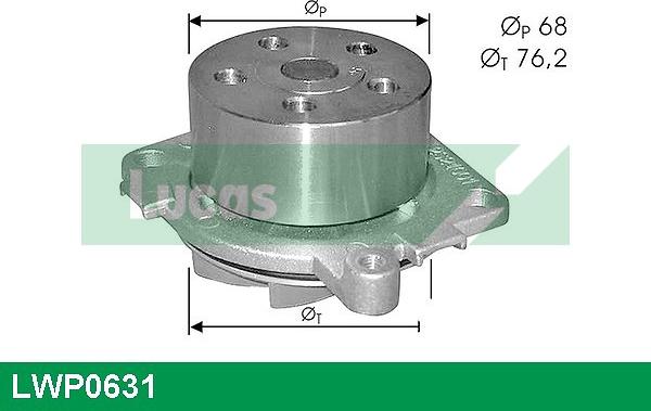 LUCAS LWP0631 - Водяной насос autospares.lv