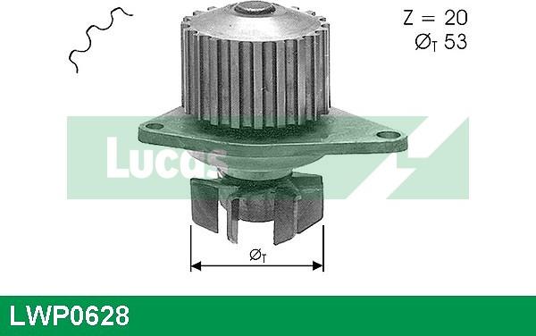 LUCAS LWP0628 - Водяной насос autospares.lv