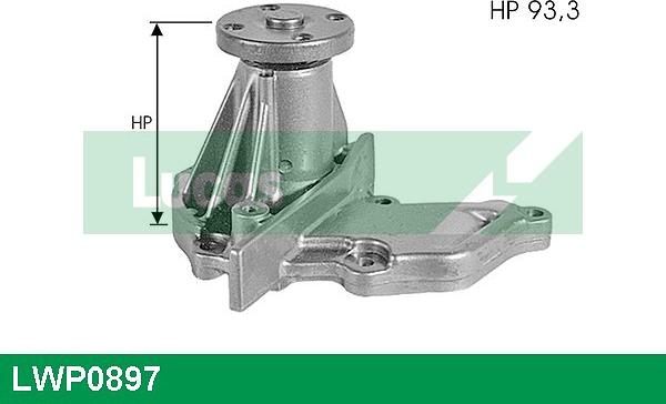 LUCAS LWP0897 - Водяной насос autospares.lv