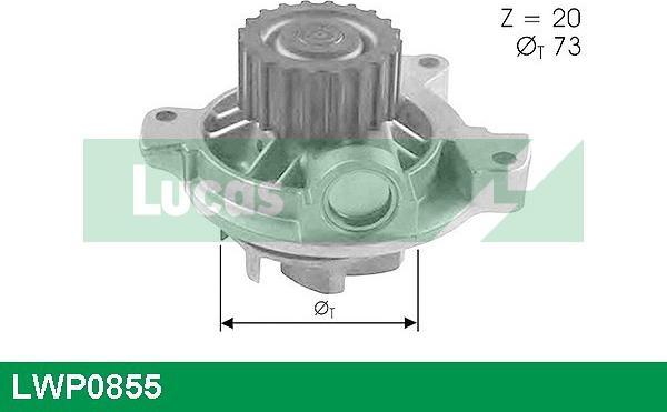 LUCAS LWP0855 - Водяной насос autospares.lv