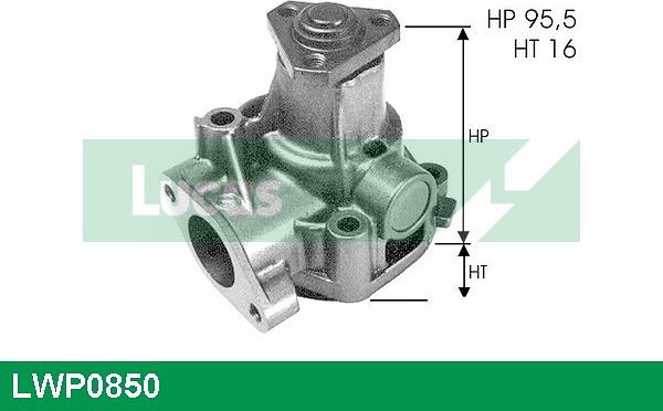 LUCAS LWP0850 - Водяной насос autospares.lv