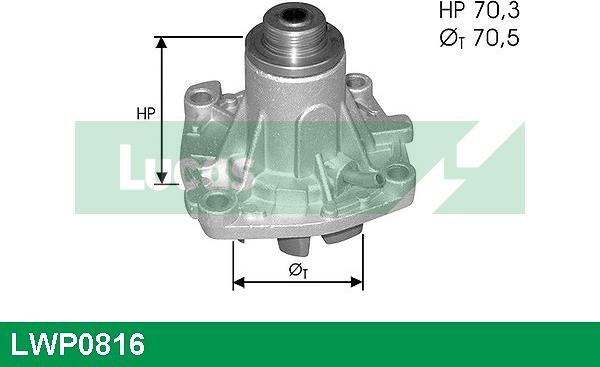 LUCAS LWP0816 - Водяной насос autospares.lv