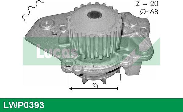 LUCAS LWP0393 - Водяной насос autospares.lv