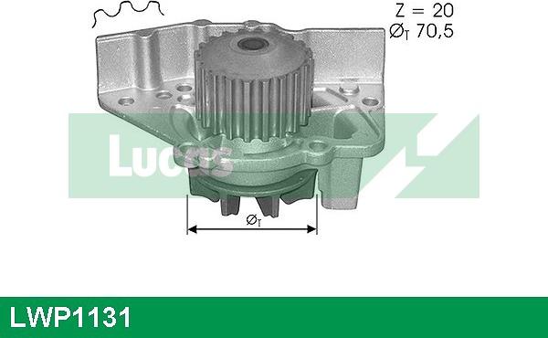 LUCAS LWP1131 - Водяной насос autospares.lv