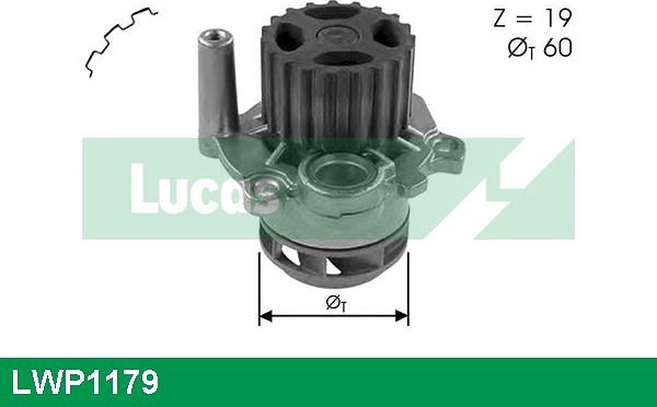 LUCAS LWP1179 - Водяной насос autospares.lv