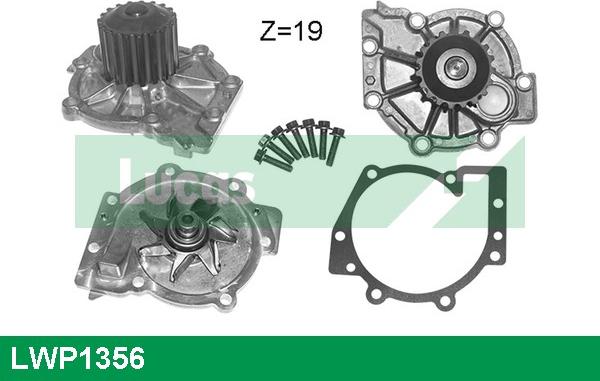 LUCAS LWP1356 - Водяной насос autospares.lv