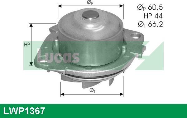 LUCAS LWP1367 - Водяной насос autospares.lv