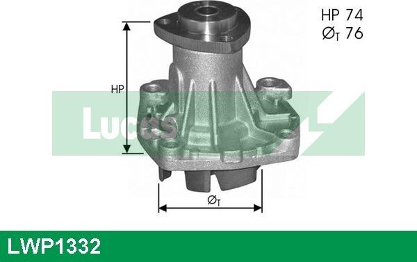 LUCAS LWP1332 - Водяной насос autospares.lv