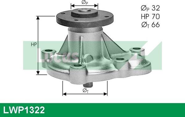 LUCAS LWP1322 - Водяной насос autospares.lv
