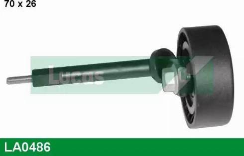 Lucas Engine Drive LA0486 - Ролик, поликлиновый ремень autospares.lv