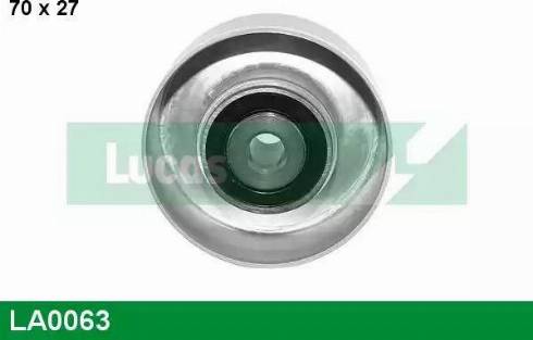 Lucas Engine Drive LA0063 - Ролик, поликлиновый ремень autospares.lv