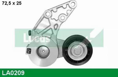 Lucas Engine Drive LA0209 - Направляющий ролик, зубчатый ремень ГРМ autospares.lv