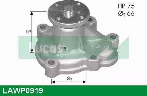 Lucas Engine Drive LAWP0919 - Водяной насос autospares.lv