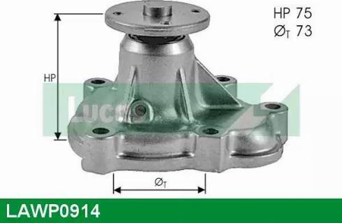 Lucas Engine Drive LAWP0914 - Водяной насос autospares.lv