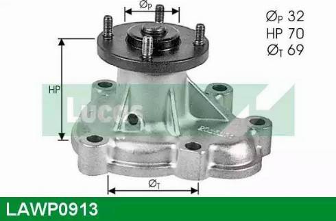 Lucas Engine Drive LAWP0913 - Водяной насос autospares.lv