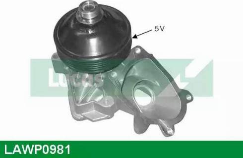 Lucas Engine Drive LAWP0981 - Водяной насос autospares.lv